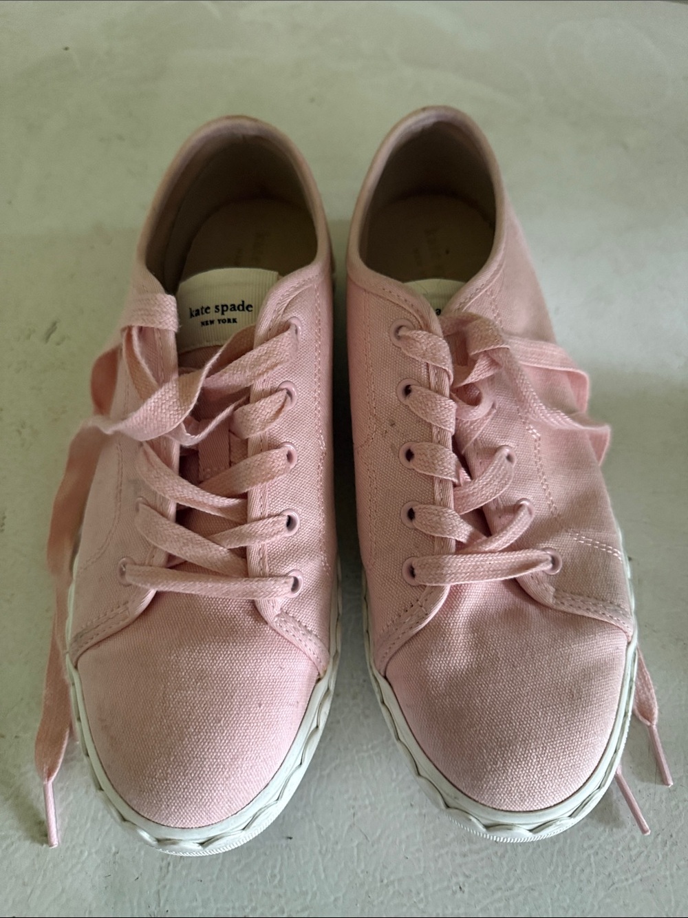 kate spade Blush Pink Canvas Low-Top Sneakers